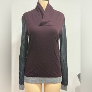 Armani Exchange Merino Wool Top in Burgundy